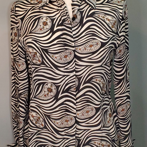 Color Fx Silk Zebra print blouse - Picture 5 of 5